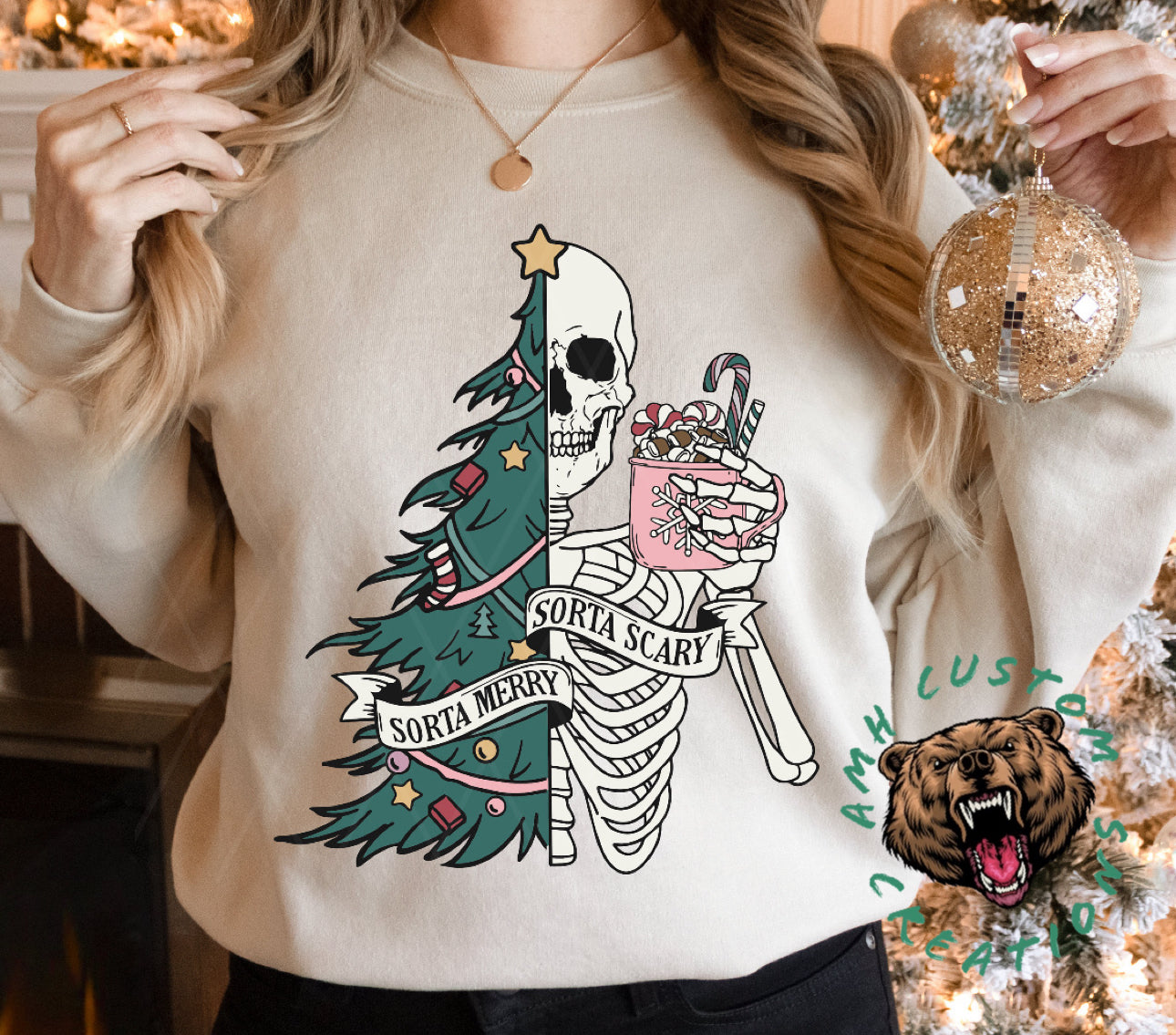 Sorta Merry,Sorta Scary Crewneck