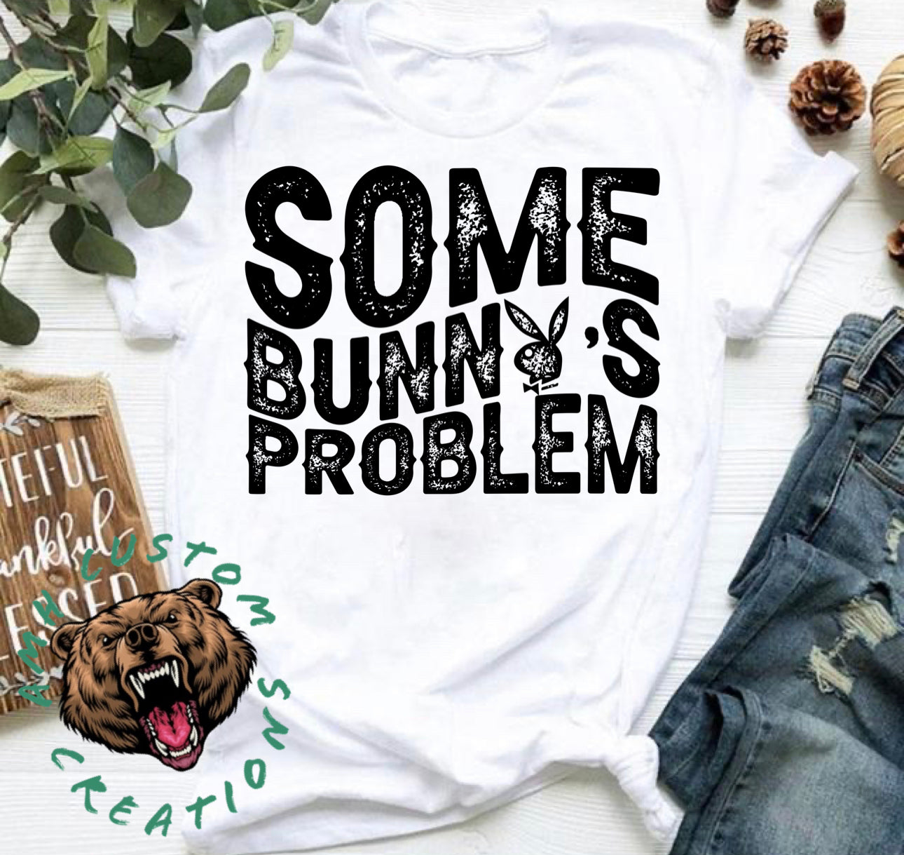 Some Bunnies Problem White Tshirt