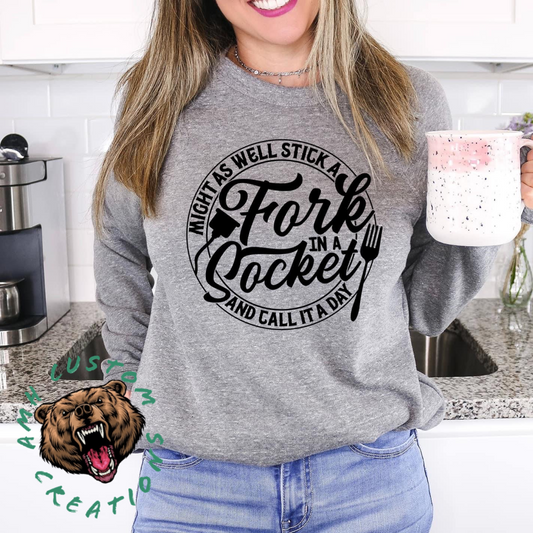 Fork in a Socket Crewneck